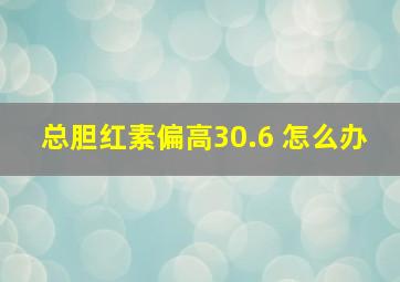 总胆红素偏高30.6 怎么办